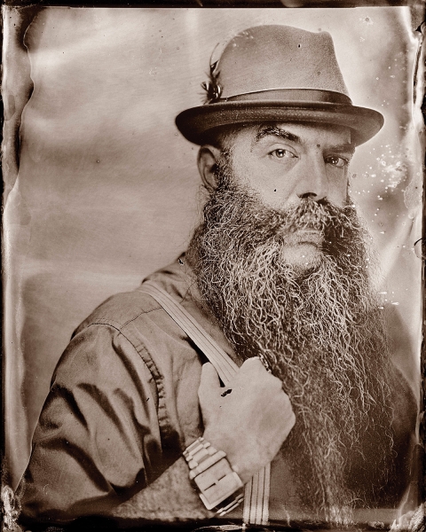 Greg Anderson experiments with tintype at the Beard and Mustache Championships, Greg Anderson portrait photography