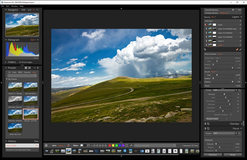 Applying a preset to an image