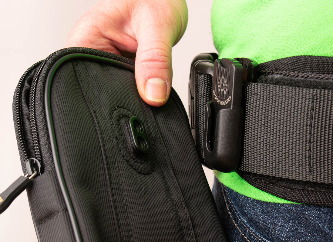 The Spider Holster's accessories make it possible to hold all kinds of things right at your hip.   